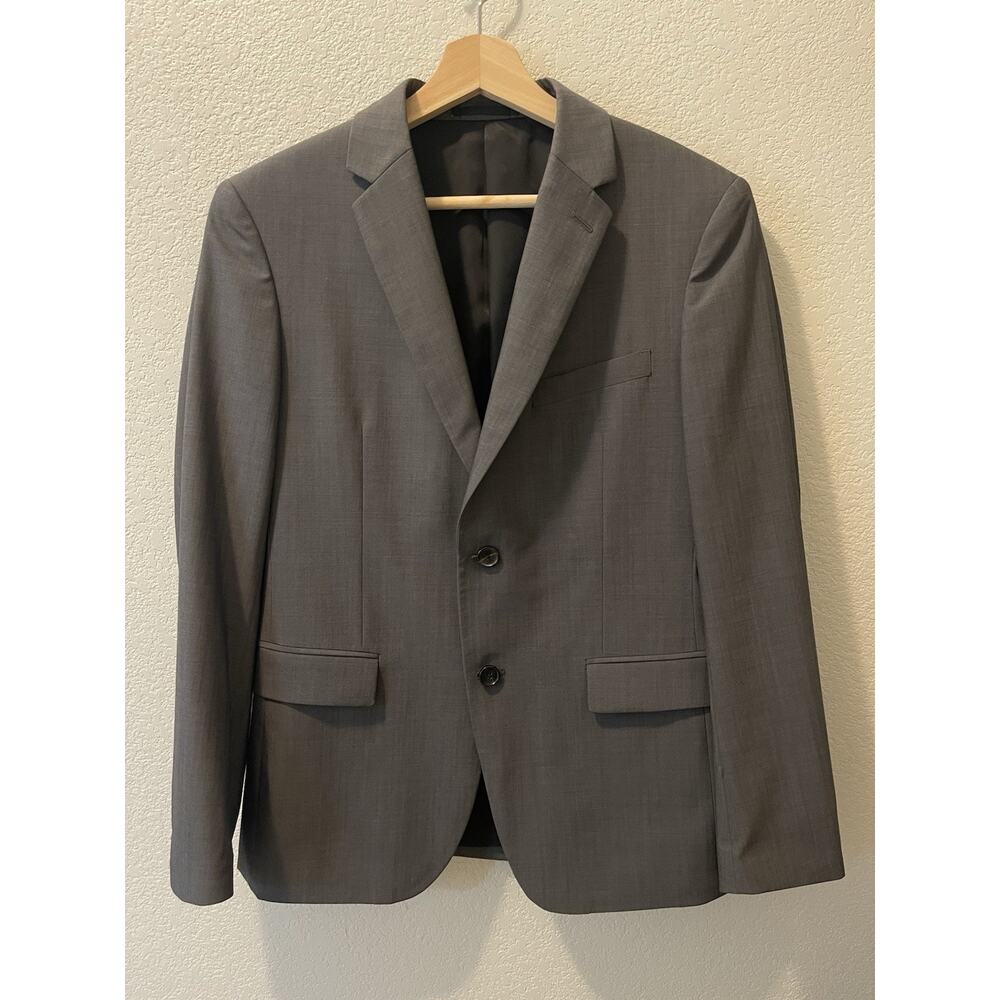 Theory Men's Chambers Mid Charcoal Gray Wool 2-Btn Slim Fit Blazer 38 short